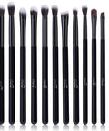 MSQ Eye Makeup Brushes 12Pcs Rose Gold Eyeshadow Makeup Brushes Set with Soft Synthetic Hairs & Real Wood Handle for Eyeshadow, Eyebrow, Eyeliner, Blending(Without Bag)