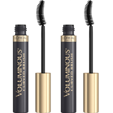 L’Oreal Paris Makeup Voluminous Mascara Original, Curved Brush Lifts & Builds Lashes up to 5X Volume, Clump Free, Smudge Free, Black Brown, 0.28 Fl Oz