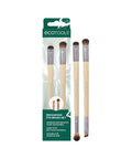 Ecotools Enhancing Eye Brush Set, Makeup Brushes for Liquid, Cream & Powder Eyeshadow & Eye Liner Application, Dual-Sided & Eco-Friendly, Synthetic Bristles, Cruelty-Free, 2 Piece Set