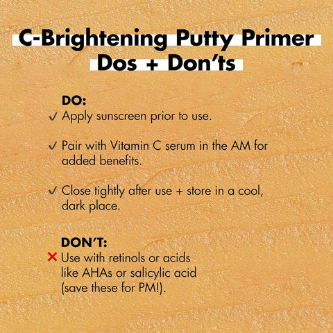 C-Brightening Putty Primer, Makeup Primer for Brightening & Evening Out Skin Tone, Enriched with Vitamin C, Universal Sheer (Packaging May Vary)