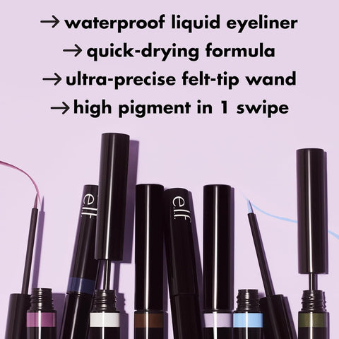 H2O Proof Inkwell Eyeliner Pen, High-Pigment, Waterproof Liquid Eyeliner, Delivers a Matte Finish, Vegan & Cruelty-Free, Caffeinated