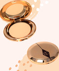 Charlotte Tilbury Mini Airbrush Flawless Finish Setting Pressed Compact Makeup Face Powder for Women - 2 Medium