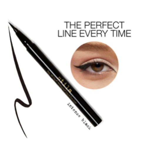 Stila Waterproof Liquid Eye Liner, Stay All Day Makeup with Fine Brush Tip Lasting Satin Finish, Smudge-Proof & Transfer-Resistant