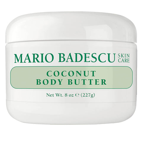 Mario Badescu Coconut Body Butter & Body Oil Set | Moisturizing Body Butter with Shea Butter + Lightweight Hydrating Body Oil with Coconut Oil | 8 Oz & 5 Fl Oz