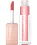 Maybelline Lifter Gloss, Hydrating Lip Gloss with Hyaluronic Acid, Ice, Pink Neutral, 0.18 Ounce