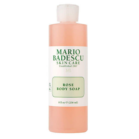 Mario Badescu Rose Body Soap | for a Pampered, Refreshed, and Hydrated Skin | Scented with the Sweetest Hint of Floral | Shower Gel for Daily Use | 8 Fl. Oz.