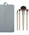 Ecotools Start the Day Beautifully 6 Piece Makeup Brush Set, Makeup Brushes for Eyeshadow, Blush, Concealer, & Foundation Application, Eco-Friendly, Gift Set, Synthetic Hair, Vegan & Cruelty-Free