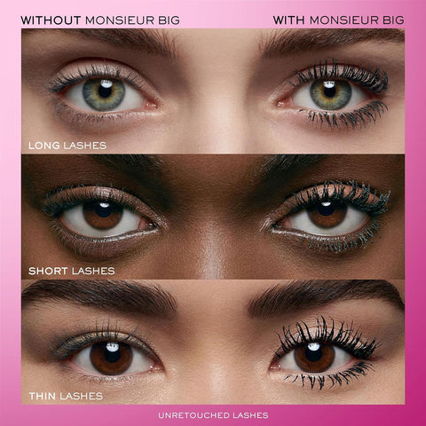 Lancôme Monsieur Big Volumizing Mascara for up to 12X More Volume & 24H Wear - False Lash Effect - Black