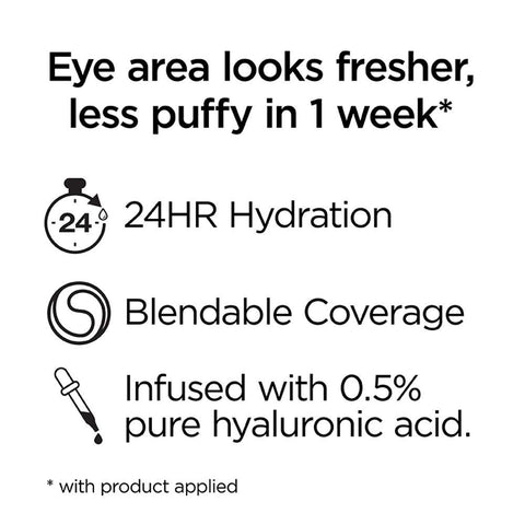 L’Oréal Paris True Match Eye Cream in a Concealer, 0.5% Hyaluronic Acid, Fair N1-2, 0.4 Fl. Oz.