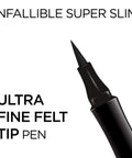 Makeup Infallible Super Slim Long-Lasting Liquid Eyeliner, Ultra-Fine Felt Tip, Quick Drying Formula, Glides on Smoothly, Brown, Pack of 2