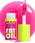 NYX PROFESSIONAL MAKEUP Fat Oil Lip Drip, Moisturizing, Shiny and Vegan Tinted Lip Gloss - Supermodel (Shimmering Magenta)