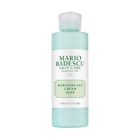 Mario Badescu Keratoplast Cream Soap with Glycerin - Gentle, Oil-Free and Non-Drying Exfoliating Face Wash for Women and Men - Creamy BHA Exfoliant Facial Cleanser and Makeup Remover