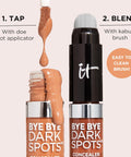 IT Cosmetics Bye Bye Dark Spots Concealer + Brightening Serum – 2% Niacinamide, Hyaluronic Acid & Caffeine - Medium Coverage, Natural Finish, All Skin Types - 0.22 Fl Oz