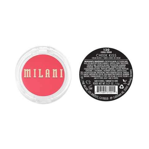 Milani Cheek Kiss Cream Blush- Cream to Gel Blush for Cheek and Lip Tint