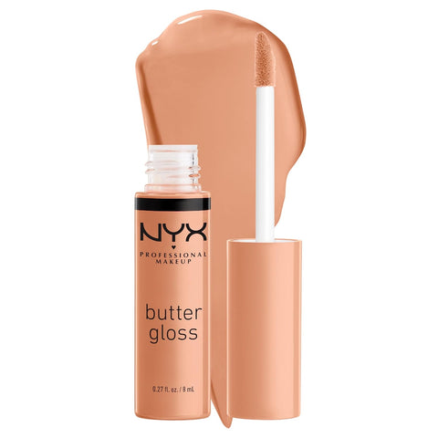 NYX PROFESSIONAL MAKEUP Butter Gloss, Non-Sticky Lip Gloss - Madeleine (Mid-Tone Nude)