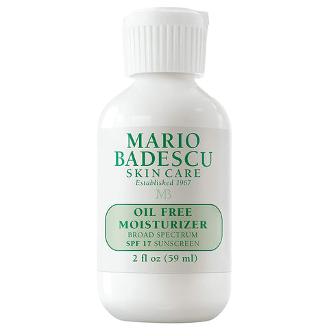 Mario Badescu Oil Free Moisturizer with Broad Spectrum SPF 17|30 Face Sunscreen for Combination, Oily & Sensitive Skin, Lightweight and Non-Greasy Formula with Green Tea & Aloe Vera, 2 Fl Oz