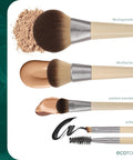 Ecotools Blurring Powder Makeup Brush, for Loose & Pressed Powder, Large Makeup Brush for All-Over Application, Fluffy, Synthetic Bristles, Eco Friendly, Cruelty-Free, & Vegan, 1 Count