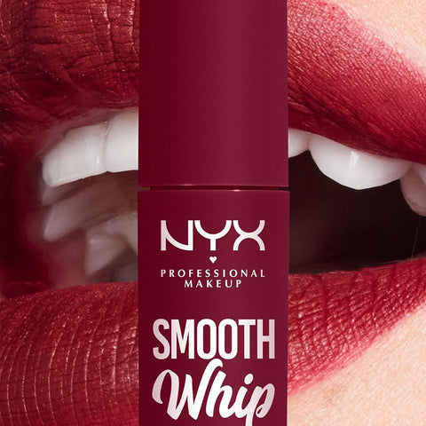 NYX PROFESSIONAL MAKEUP Smooth Whip Matte Lip Cream, Long Lasting, Moisturizing, Vegan Liquid Lipstick - Chocolate Mousse (Deep Red Brown)