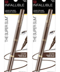 Makeup Infallible Super Slim Long-Lasting Liquid Eyeliner, Ultra-Fine Felt Tip, Quick Drying Formula, Glides on Smoothly, Brown, Pack of 2