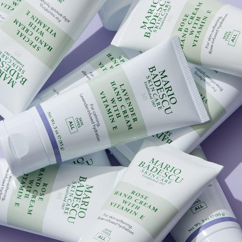 Mario Badescu Hand Cream with Vitamin E for Dry Cracked Hands, Moisturizing, Light and Fast-Absorbing, Ideal for All Skin Types