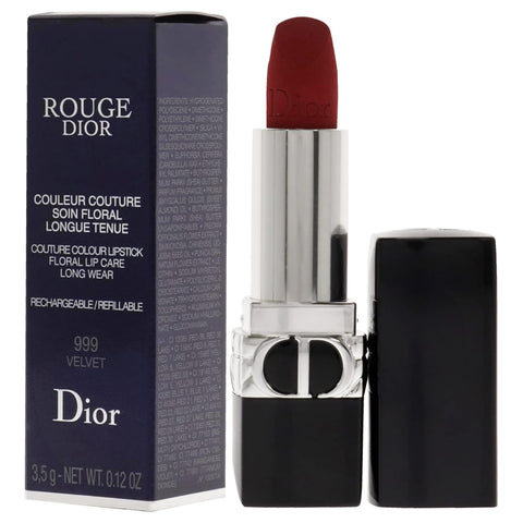 Christian Dior Rouge Dior Couture Lipstick - 999 Velvet Lipstick (Refillable) Women 0.12 Oz