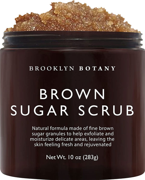 Brooklyn Botany Himalayan Salt Body Scrub - Moisturizing and Exfoliating Body, Face, Hand, Foot Scrub - Fights Stretch Marks, Fine Lines, Wrinkles - Great Gifts for Women & Men - 10 Oz