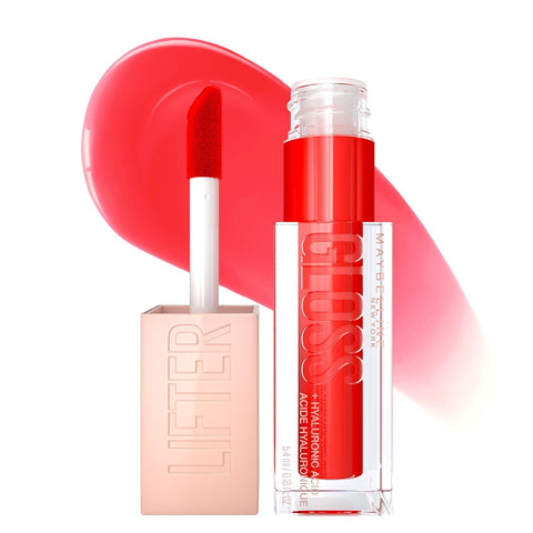 Maybelline Lifter Gloss, Hydrating Lip Gloss with Hyaluronic Acid, Ice, Pink Neutral, 0.18 Ounce